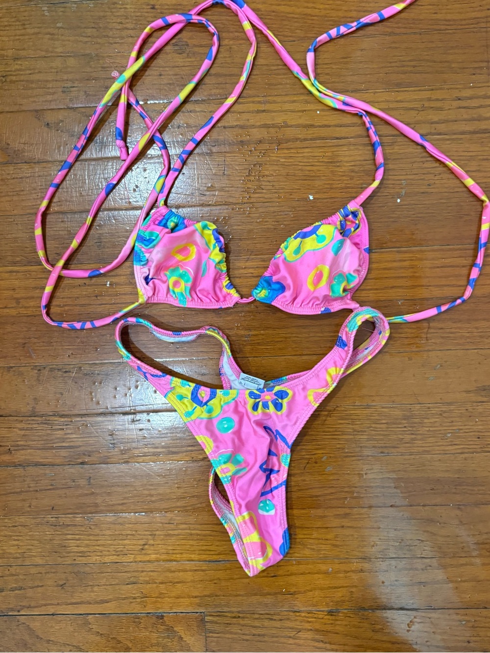 Mirror Palais Floral String Bikini Swim Set